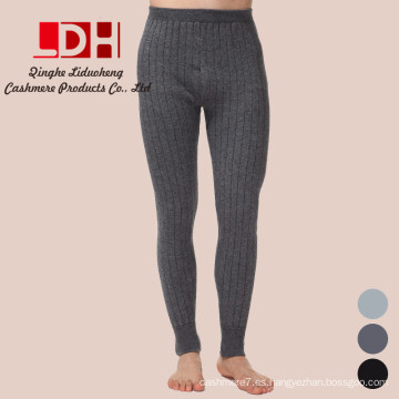 Pantalones de cachemira de los hombres Pantalones calientes de alta elástico sin costura Medias Pantalones de compresión de los hombres Pantalones de invierno de los hombres calientes